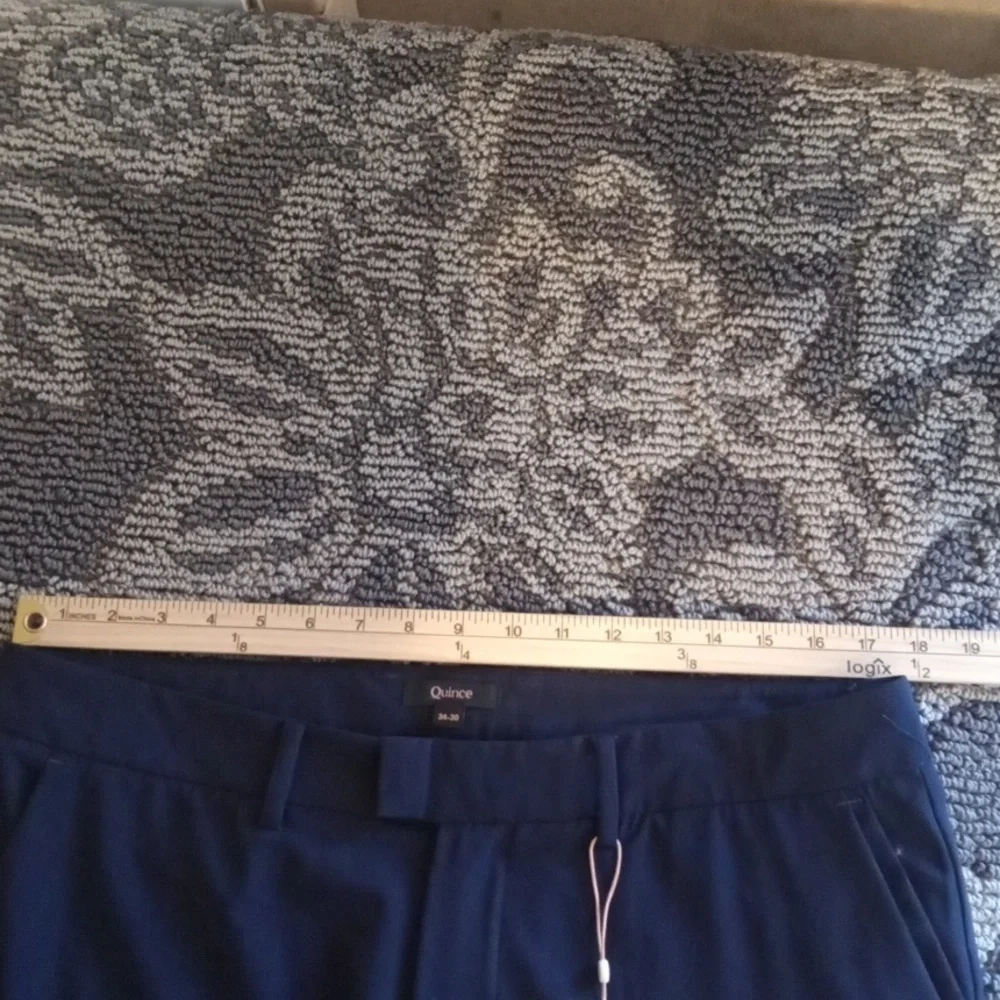 Quince Performance Stretch Dress Pants Slim Fit Navy Mens 34
